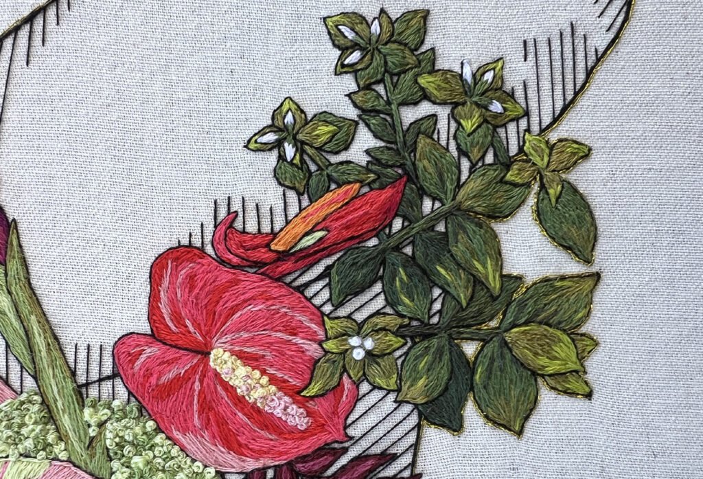 Detalhe de «Autorretrato Shibari & Flores - 3» (2025), Rod RAS