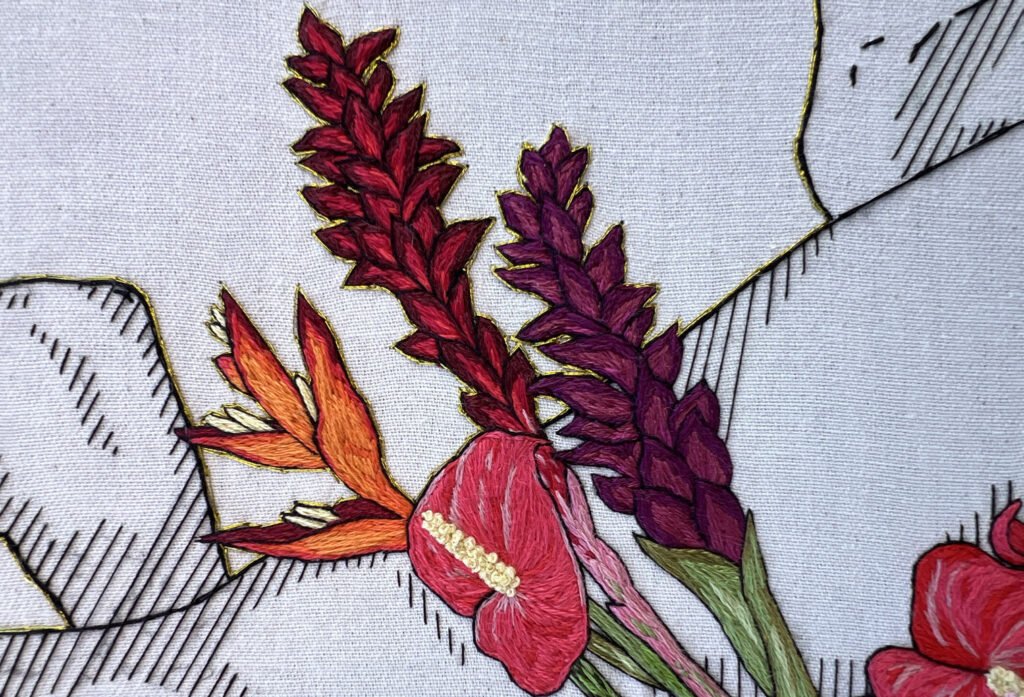 Detalhe de «Autorretrato Shibari & Flores - 3» (2025), Rod RAS