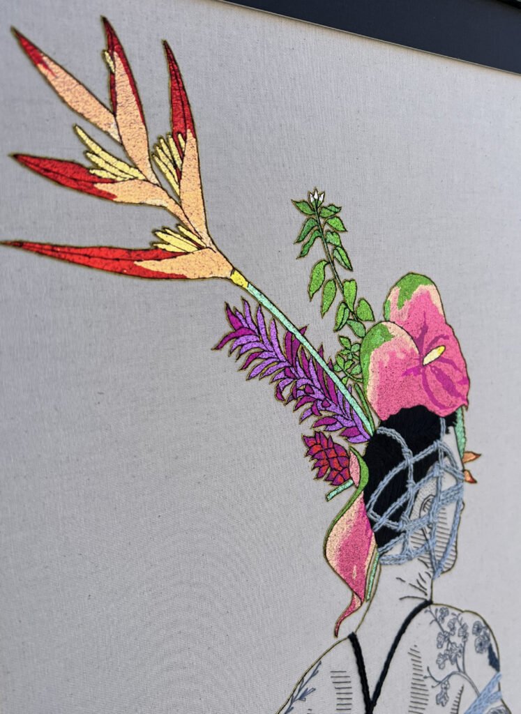 Detalhe de «Autorretrato Shibari & Flowers - 9» (2026), Rod RAS