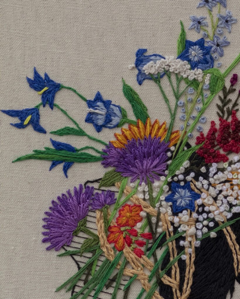 Detalhe de «Shibari & Flowers - 3» (2024), Rod RAS
