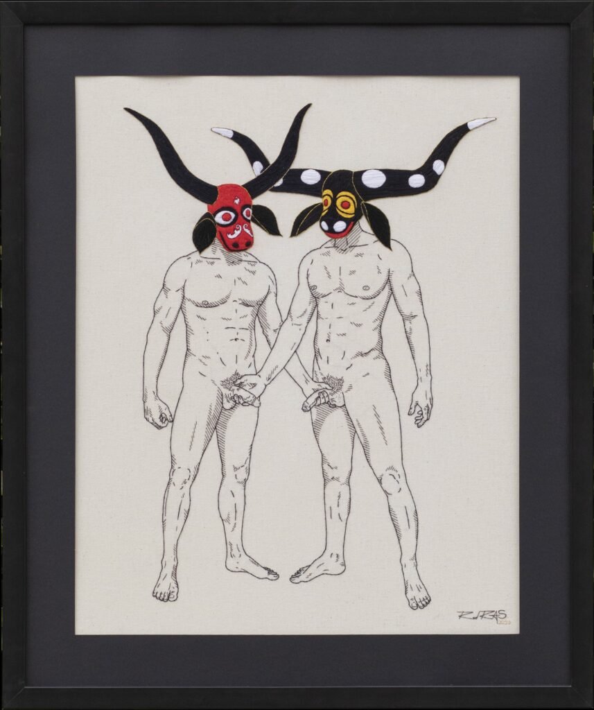 «Minotauros de Pirenópolis» (2023), Rod RAS — obra em bordado