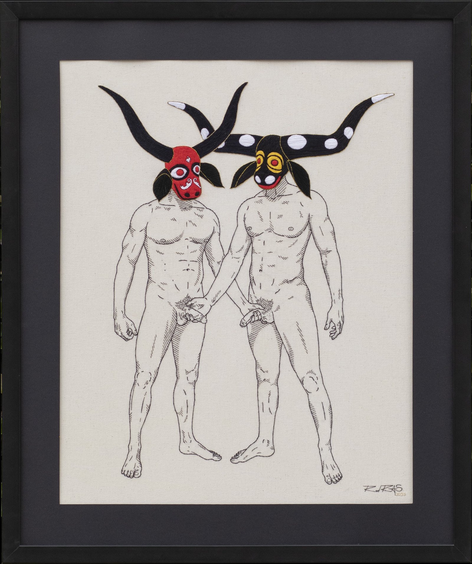 «Minotauros de Pirenópolis» (2023), Rod RAS — obra em bordado