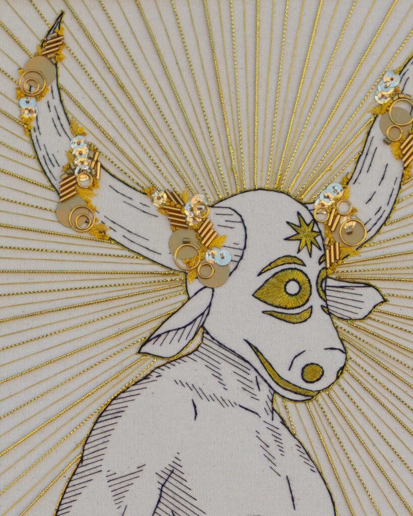 Detalhe de «Sol e Lua» (2023), Rod RAS