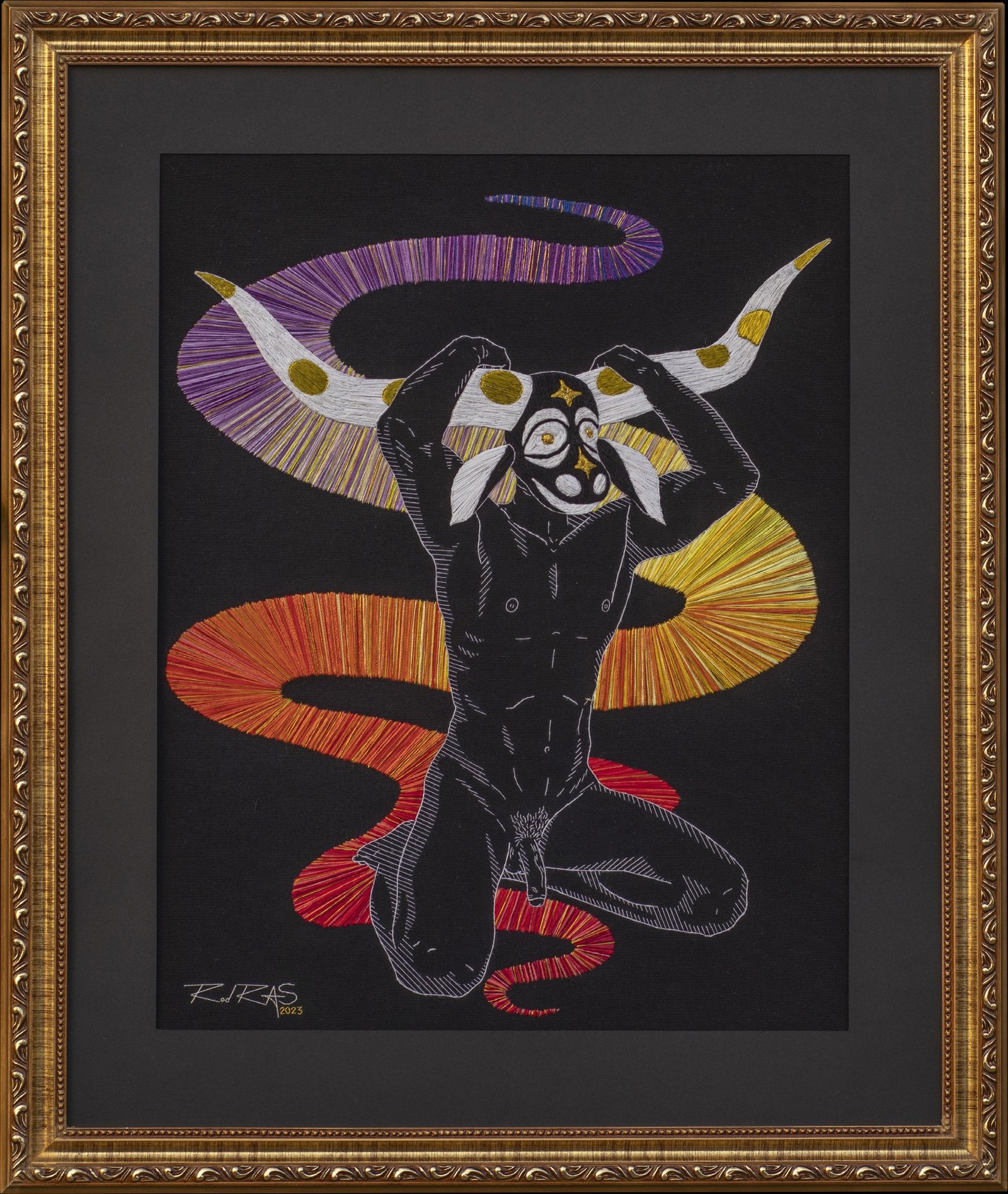 «Boi Astral» (2023), Rod RAS — obra em bordado