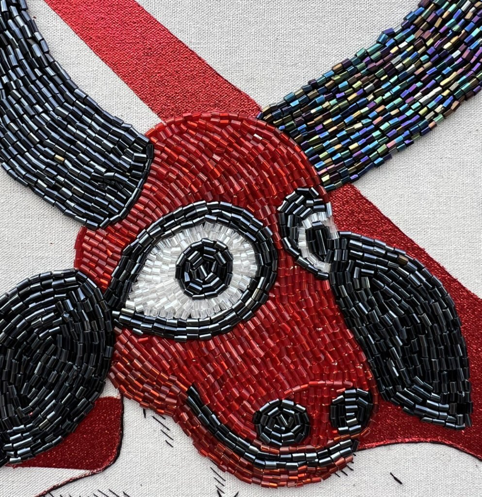 Detalhe de «Vaca Profana» (2025), Rod RAS