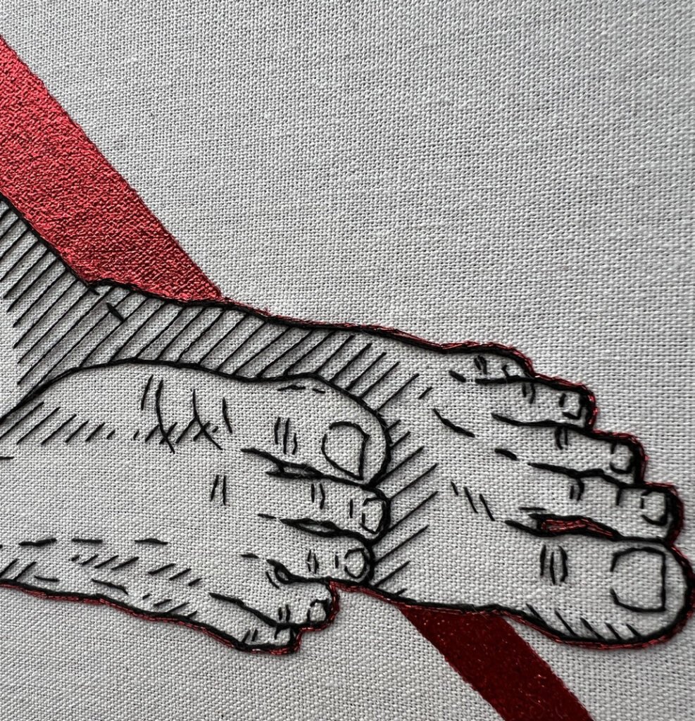 Detalhe de «Vaca Profana» (2025), Rod RAS