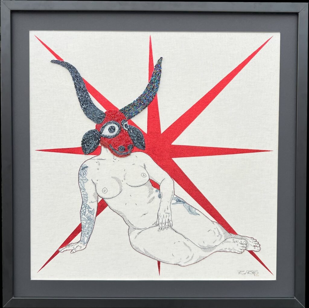 «Vaca Profana» (2025), Rod RAS — obra em bordado