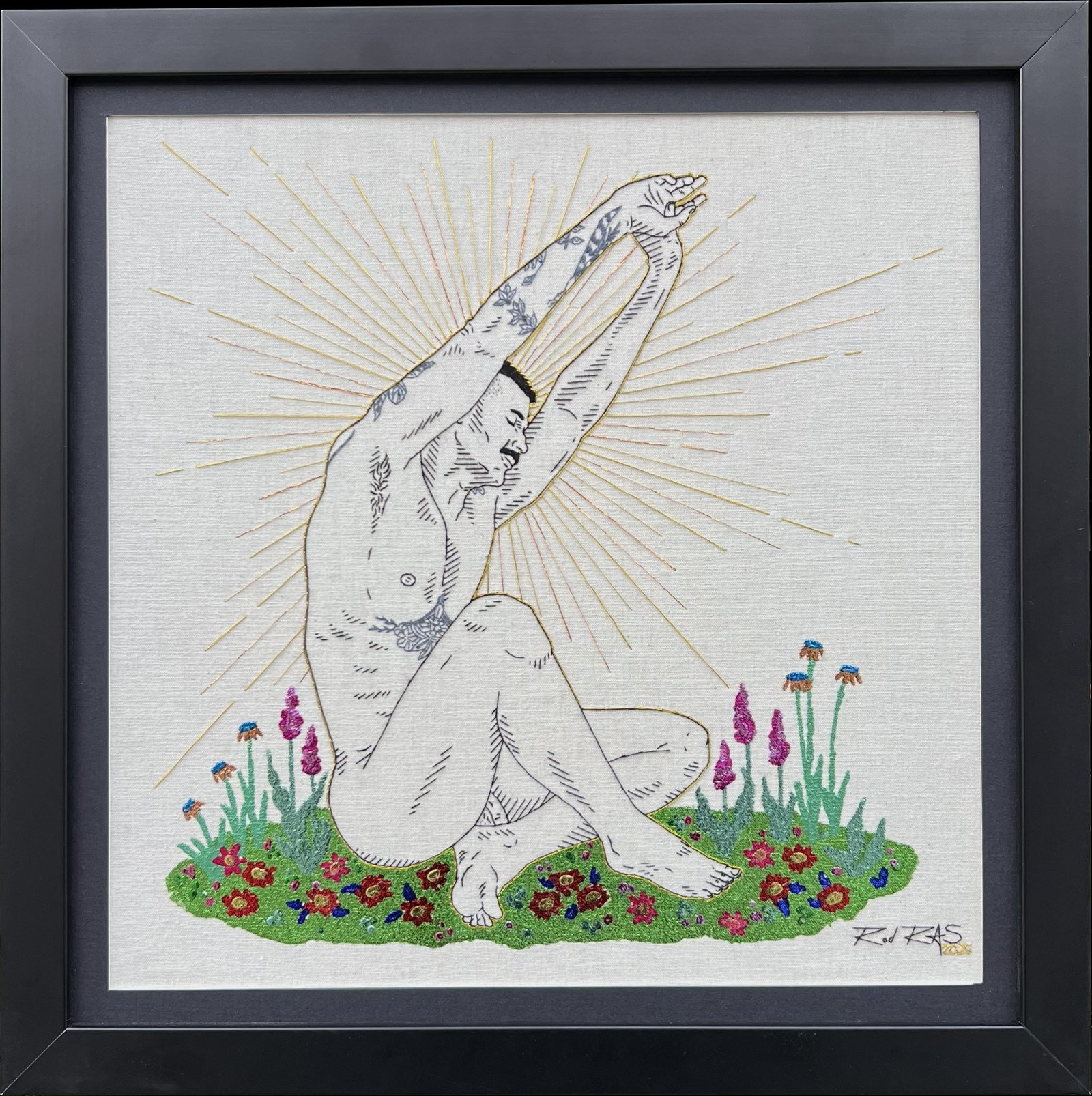 «Garden boy» (2025), Rod RAS — obra em bordado
