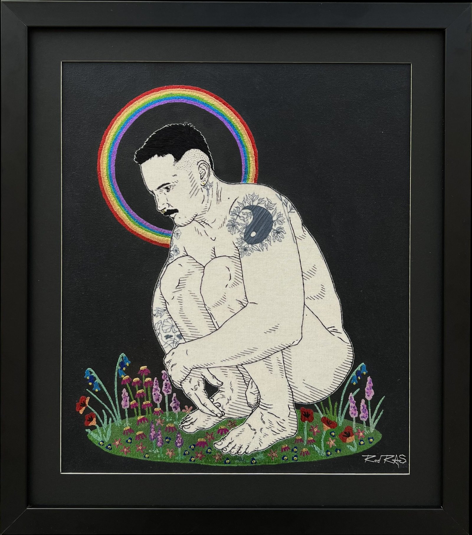 «Brilho no Escuro» (2026), Rod RAS — obra em bordado
