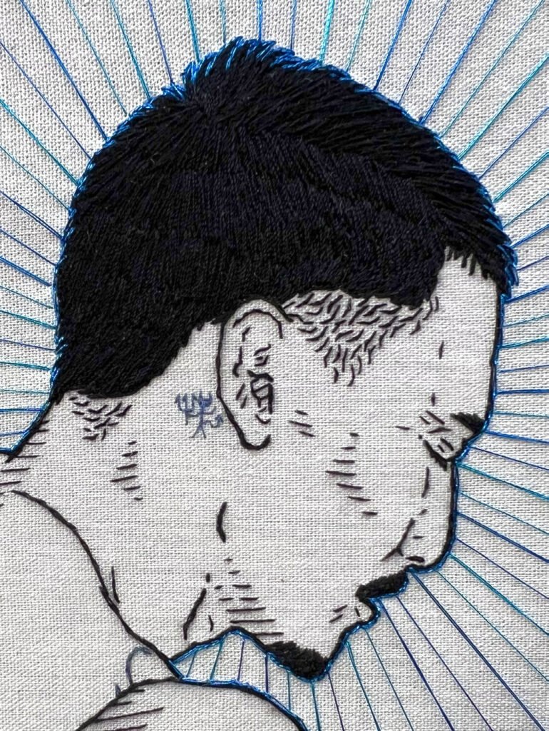 Detalhe de «Eletric Blue» (2025), Rod RAS