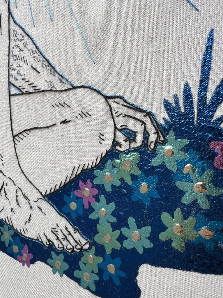 Detalhe de «Eletric Blue» (2025), Rod RAS
