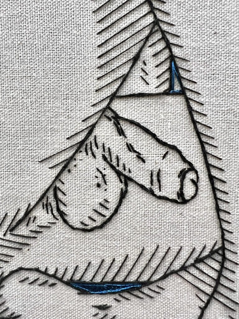 Detalhe de «Eletric Blue» (2025), Rod RAS